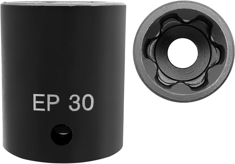 ZKTOOL EP Socket EP30,6 Point 1/2'' drive External Torx Plus Socket. - Image 1